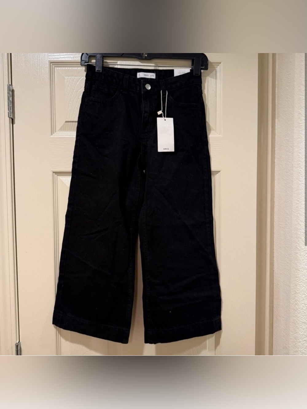 NWT Mango Girls Black Culotte Jeans, Size 10